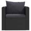 vidaXL 7 Piece Garden Lounge Set with Cushions Poly Rattan Black