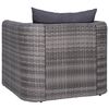 vidaXL 7 Piece Garden Lounge Set with Cushions Poly Rattan Grey