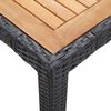 vidaXL 7 Piece Outdoor Dining Set with Cushions Poly Rattan Black