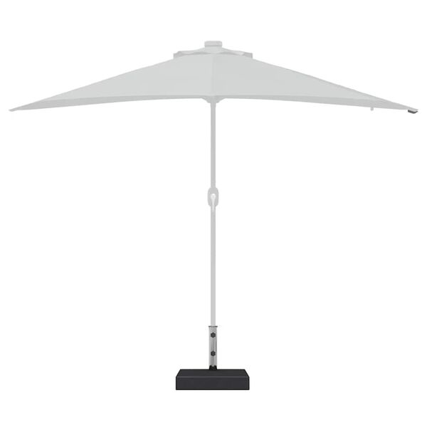 vidaXL Parasol Base Granite 25 kg Rectangular Black