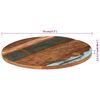 vidaXL Round Table Top 70 cm 25-27 mm Solid Reclaimed Wood
