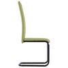 vidaXL Cantilever Dining Chairs 2 pcs Green Fabric