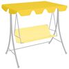 vidaXL Replacement Canopy for Garden Swing Yellow 188/168x145/110 cm