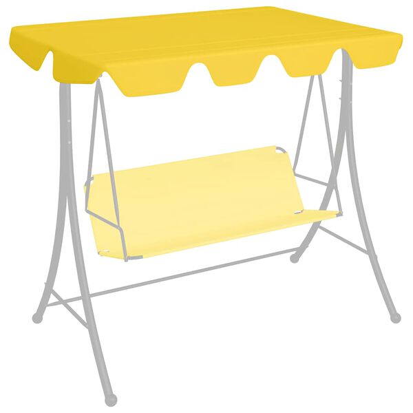vidaXL Replacement Canopy for Garden Swing Yellow 188/168x145/110 cm