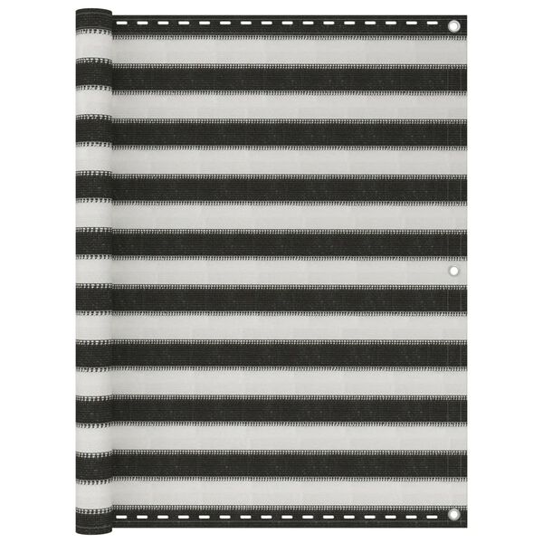 vidaXL Balcony Screen HDPE 120x600 cm Anthracite and White