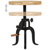 vidaXL Side Table 45x (45-62) cm Solid Mango Wood and Cast Iron