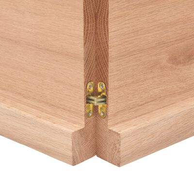 vidaXL Table Top Light Brown 140x60x(2-4)cm Treated Solid Wood Live Edge