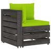 vidaXL 6 Piece Garden Lounge Set with Cushions Grey Impregnated Wood