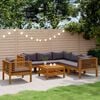 vidaXL 7 Piece Garden Lounge Set with Cushion Solid Acacia Wood
