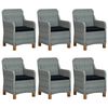 vidaXL 7 Piece Garden Dining Set Light Grey