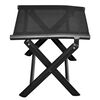 vidaXL Folding Footstool Black Aluminium and Textilene
