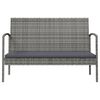 vidaXL 8 Piece Garden Lounge Set with Cushions Poly Rattan Grey