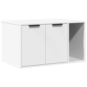 vidaXL Cat Litter Box Enclosure White 80x50x45 cm Engineered Wood