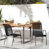 vidaXL Garden Chairs 2 pcs Steel and Textilene Black