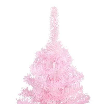 vidaXL Artificial Pre-lit Christmas Tree with Ball Set Pink 150 cm PVC