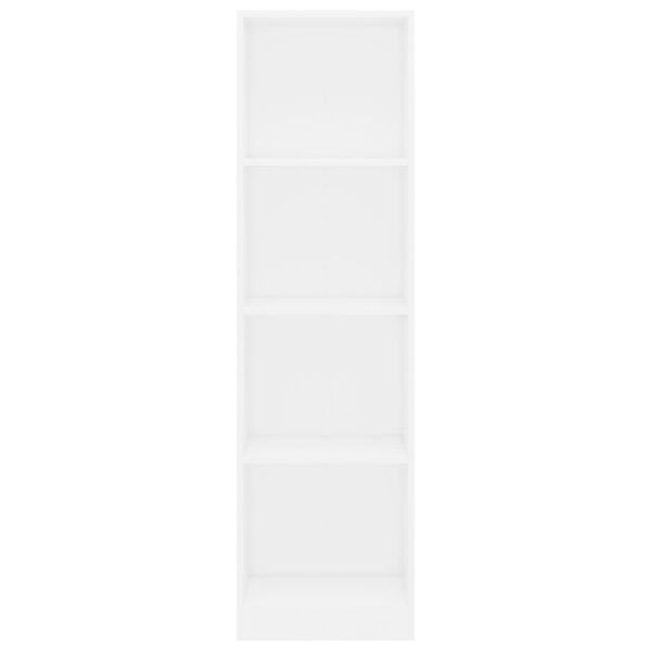vidaXL 4-Tier Book Cabinet White 40x24x142 cm Engineered Wood