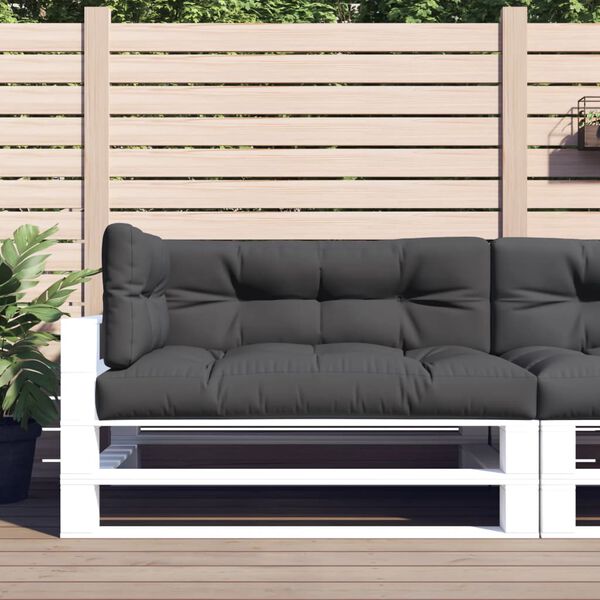 vidaXL Pallet Cushions 3 pcs Anthracite Fabric
