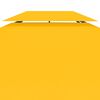 vidaXL 2-Tier Gazebo Top Cover 310 g/m² 4x3 m Yellow