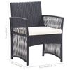 vidaXL 4 Piece Garden Lounge Set with Cushion Poly Rattan Black