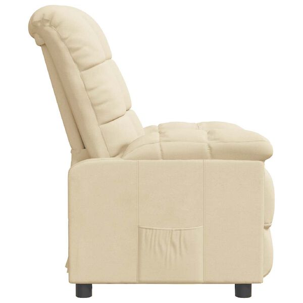 vidaXL Recliner Chair Cream Fabric