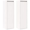 vidaXL Wall Cabinets 2 pcs White 30x30x100 cm Solid Pinewood