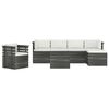 vidaXL 7 Piece Garden Pallet Lounge Set with Cushions Solid Pinewood