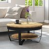 vidaXL Coffee Table Solid Rough Mango Wood 65x32 cm