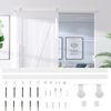 vidaXL Sliding Door Hardware Kit 200 cm Steel White