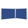 vidaXL Retractable Side Awning Blue 100x1000 cm