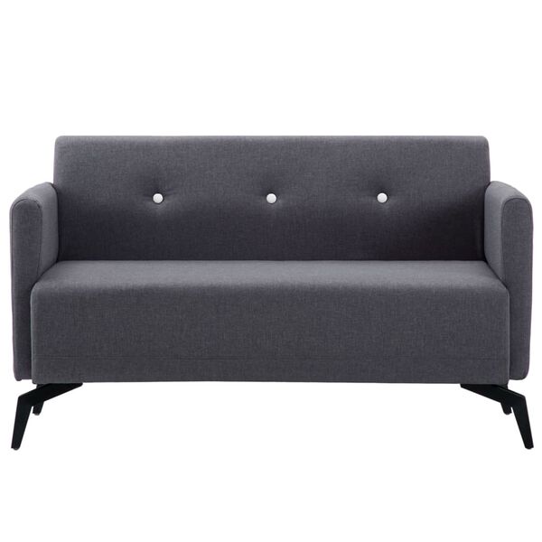 vidaXL 2-Seater Sofa Fabric Upholstery 115x60x67 cm Dark Grey