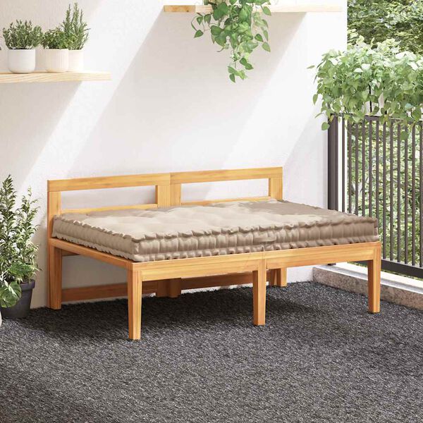 vidaXL Pallet Floor Cushion Cotton 120x80x10 cm Beige