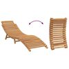 vidaXL Garden Sunlounger Brown 198 x 55 x 58.5 cm Solid Teak Wood