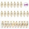 vidaXL Christmas Pine Cone Ball 40 pcs Gold Plastic