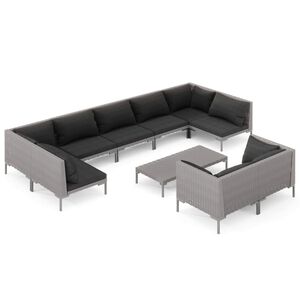 vidaXL Garden Lounge Set | Dark grey