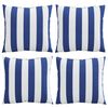 vidaXL Throw Pillows 4 pcs Blue and White 40x40 cm Fabric