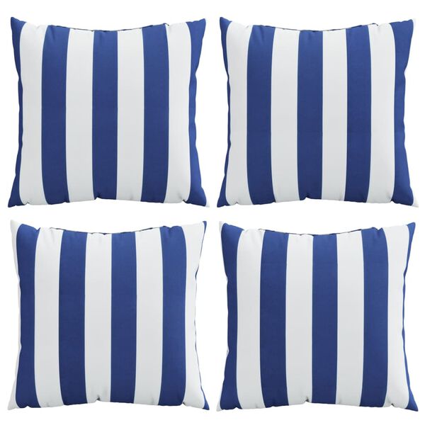 vidaXL Throw Pillows 4 pcs Blue and White 40x40 cm Fabric