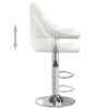 vidaXL Bar Stools 2 pcs White Faux Leather