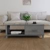 vidaXL Coffee Table HAMAR Dark Grey 100x55x35 cm Solid Wood Pine