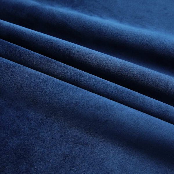 vidaXL Blackout Curtains 2 pcs with Hooks Velvet Dark Blue 140x245 cm