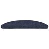 vidaXL Stair Mats Self-adhesive 15 pcs 56x17x3 cm Blue Half Round
