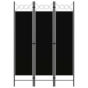 vidaXL 3-Panel Room Divider Black 120x180 cm