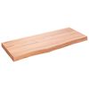 vidaXL Bathroom Countertop Light Brown 100x40x(2-6) cm Solid Wood