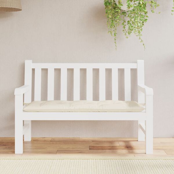 vidaXL Garden Bench Cushion Cream White 120x50x7 cm Oxford Fabric