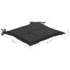 vidaXL Garden Chairs 6 pcs with Black Cushions Solid Teak Wood