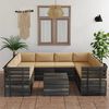 vidaXL 9 Piece Garden Pallet Lounge Set with Cushions Solid Pinewood