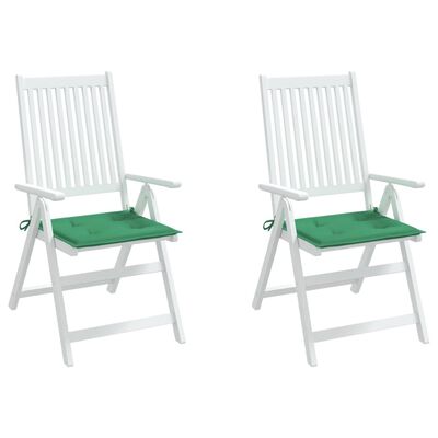 vidaXL Garden Chair Cushions 2 pcs Green 40x40x3 cm Oxford Fabric