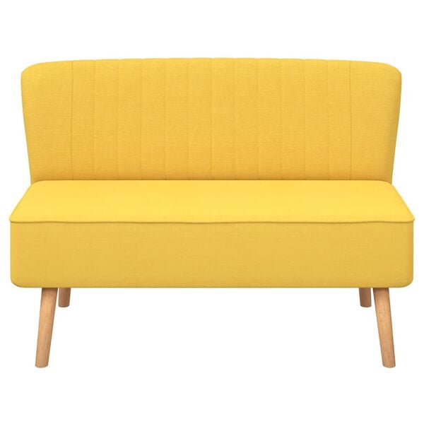 vidaXL Sofa Fabric 117x55.5x77 cm Yellow