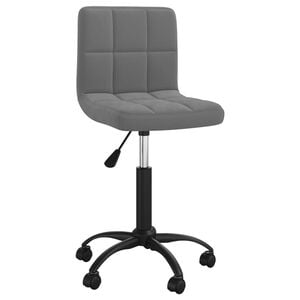 vidaXL Swivel Dining Chair Dark Grey Velvet