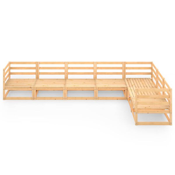 vidaXL 7 Piece Garden Lounge Set Solid Wood Pine