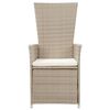 vidaXL 5 Piece Garden Dining Set Beige